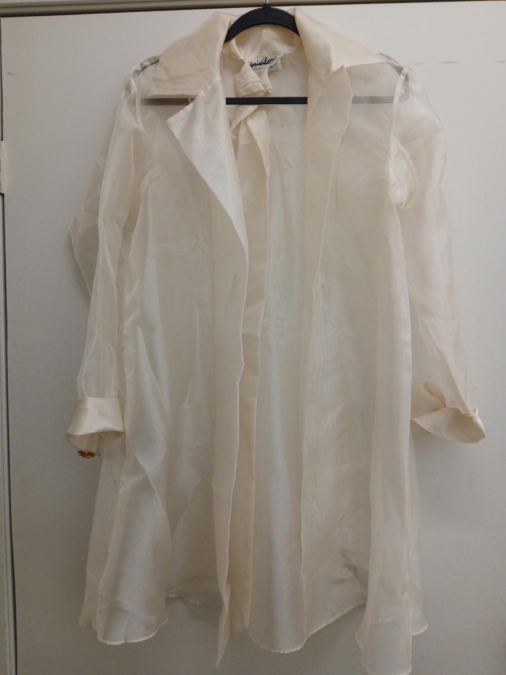 Sheer Cream Trench Coat - Feminine Lightweight Layer